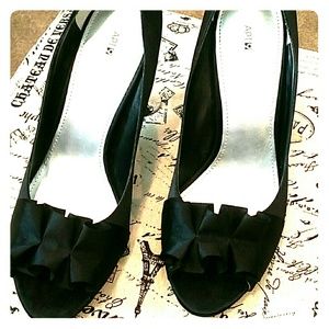 Black cocktail party heels